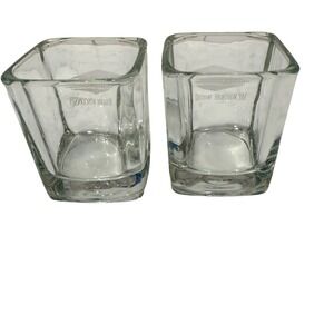 Milwaukee Harley Davidson Glasses‎ Square Whiskey Barware Set of 2